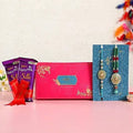 Meenakari Rakhi Set & Dairy Milk Silk | Grocsy