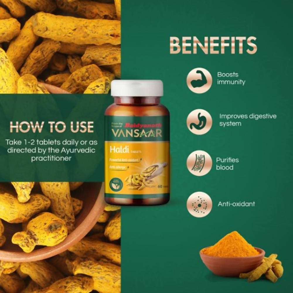 Baidyanath Vansaar Haldi Tablets | Grocsy