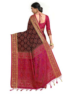 Mimosa Women's Kanjivaram Art Silk Burgundy Saree | Grocsy