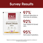 TAC - The Ayurveda Co. Kumkumadi Serum Sheet Mask | with Saffron | for Nourished & Moisturized Skin | Grocsy