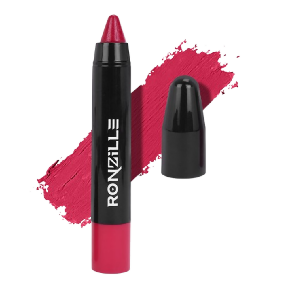 Ronzille Long Stay Matte Lip Crayon - Deep Carmine | Grocsy