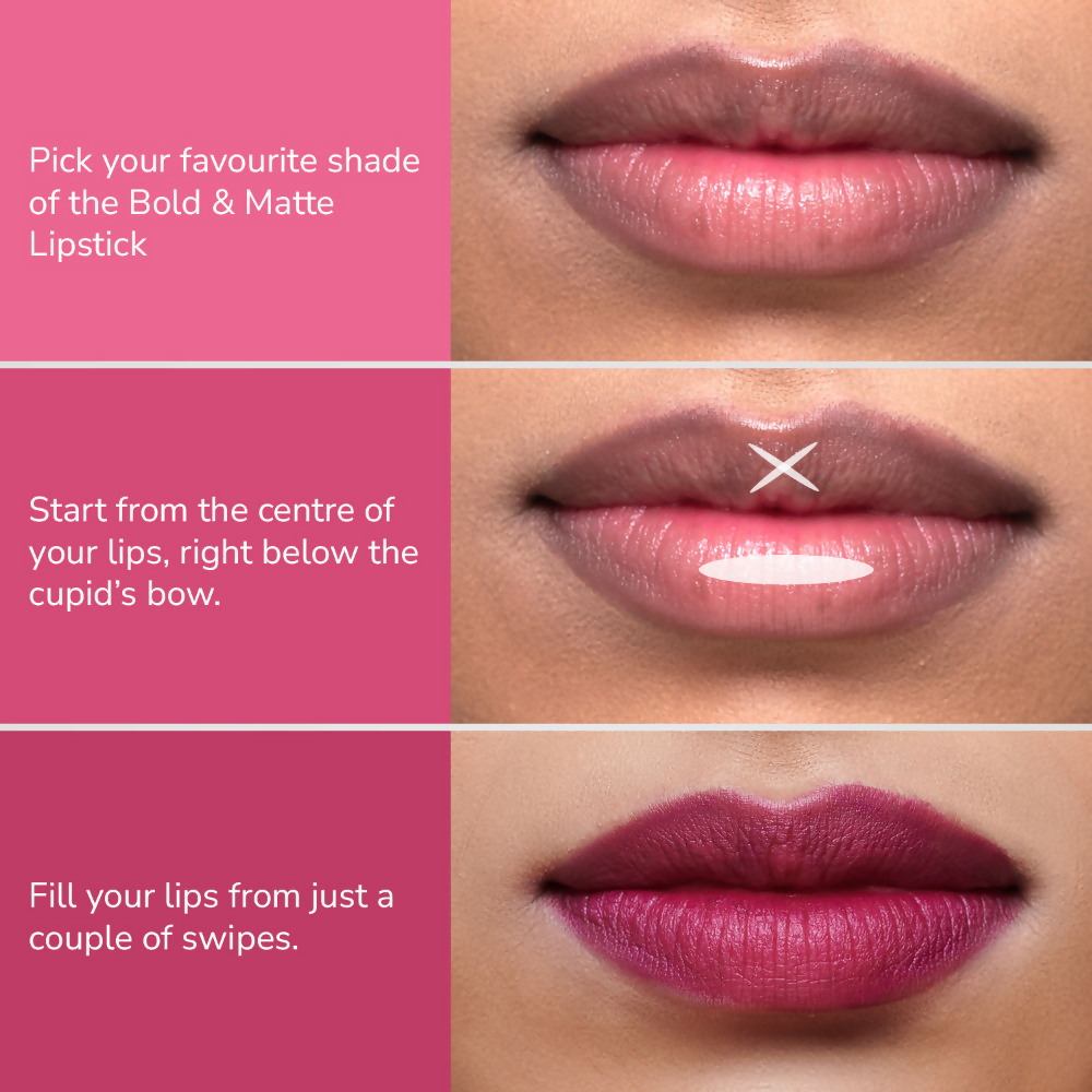 Mila Beaute Bold & Matte Long Lasting Highly Pigmented Lipstick - Red Carpet | Grocsy