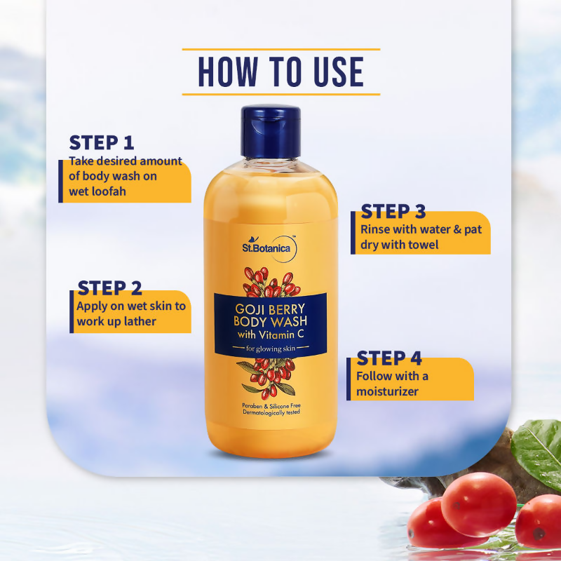 St.Botanica Goji Berry Body Wash With Goji Berry & Vitamin C | Grocsy