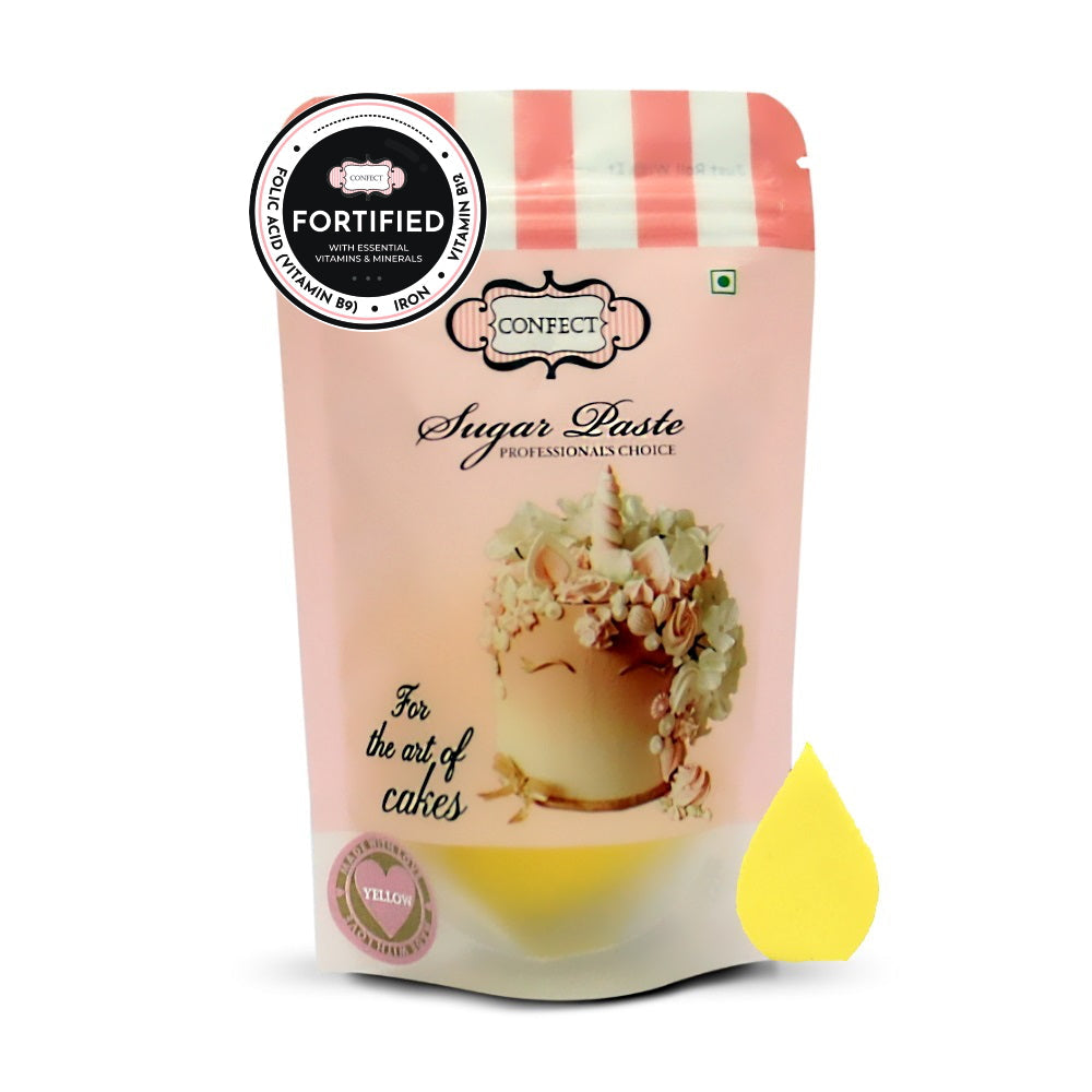 Confect Sunshine Yellow Fondant | Edible Nutritional Sugarpaste | Grocsy