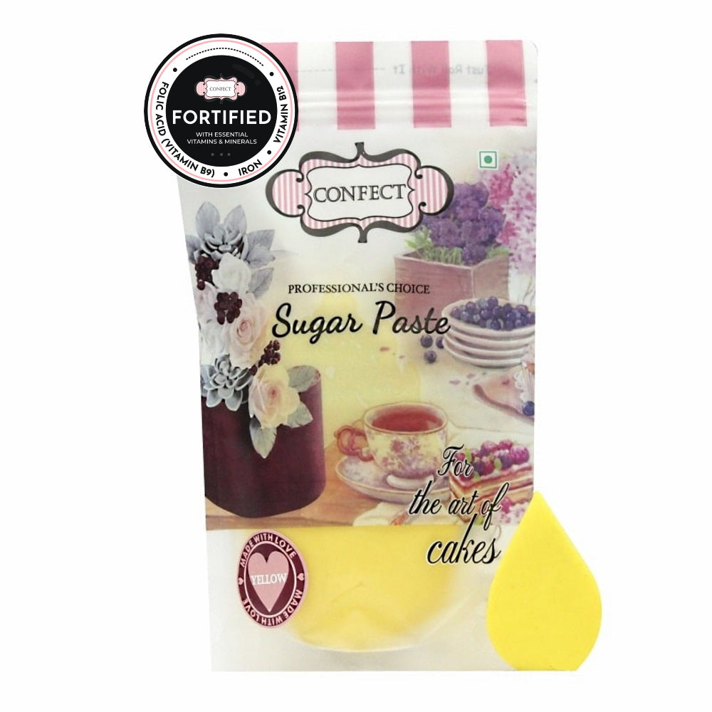 Confect Sunshine Yellow Fondant | Edible Nutritional Sugarpaste | Grocsy