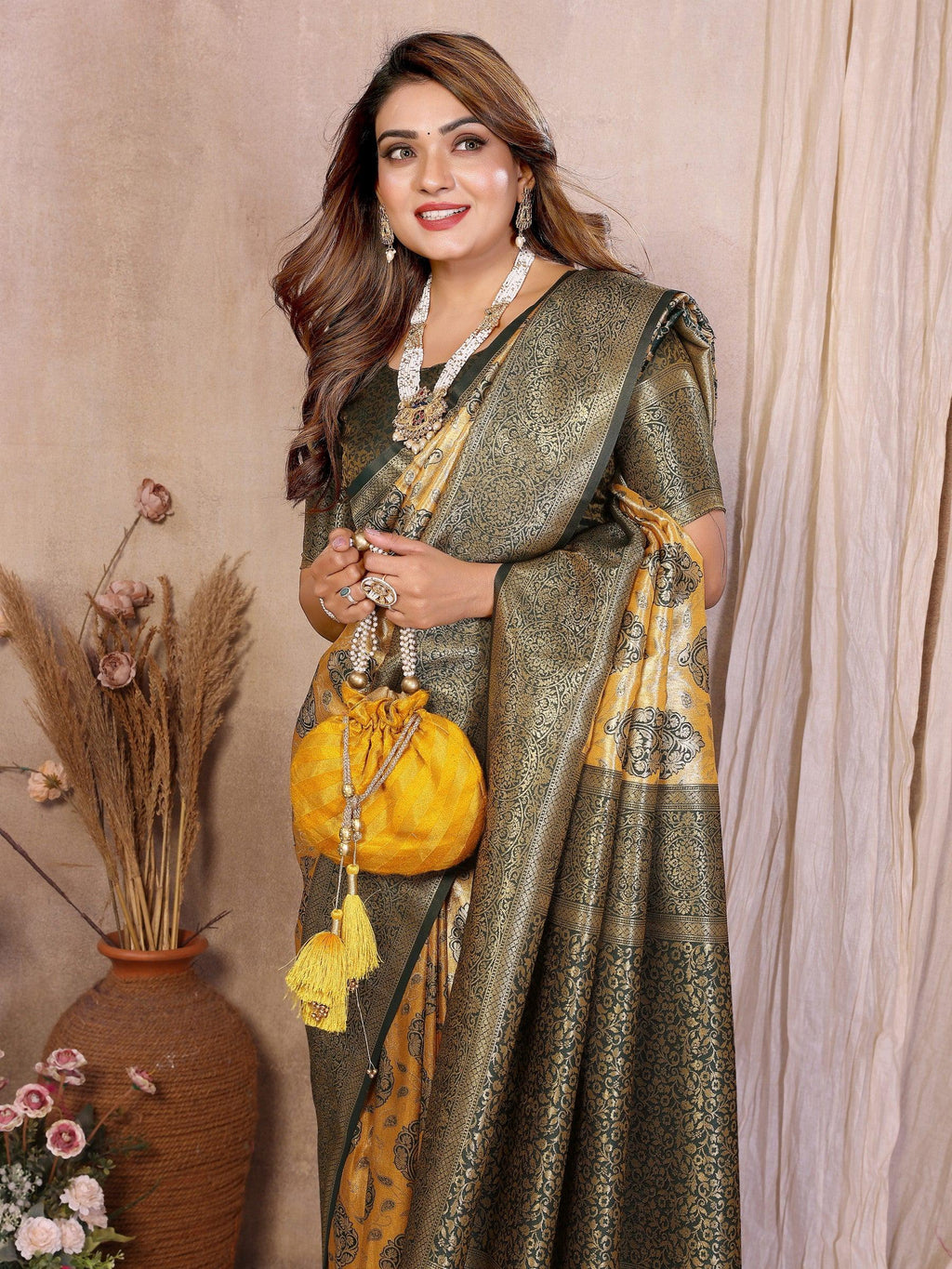 Anaita Banarasi Tissue Silk Saree | Grocsy