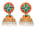 Elite Trading Yellow Meenakari jhumka-Big Size
