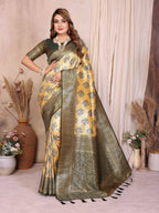 Anaita Banarasi Tissue Silk Saree | Grocsy