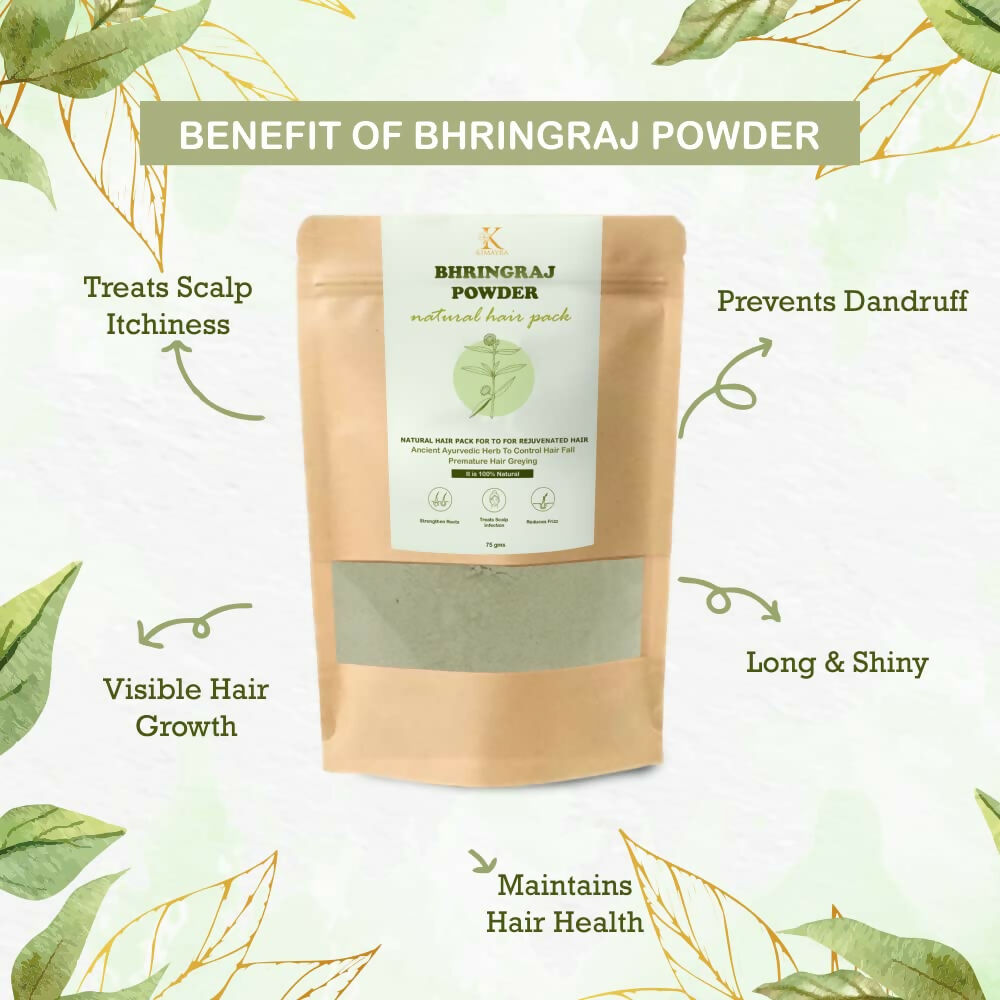 Kimayra Bhringraj Powder For Hair Growth & Reduces Frizz | Grocsy