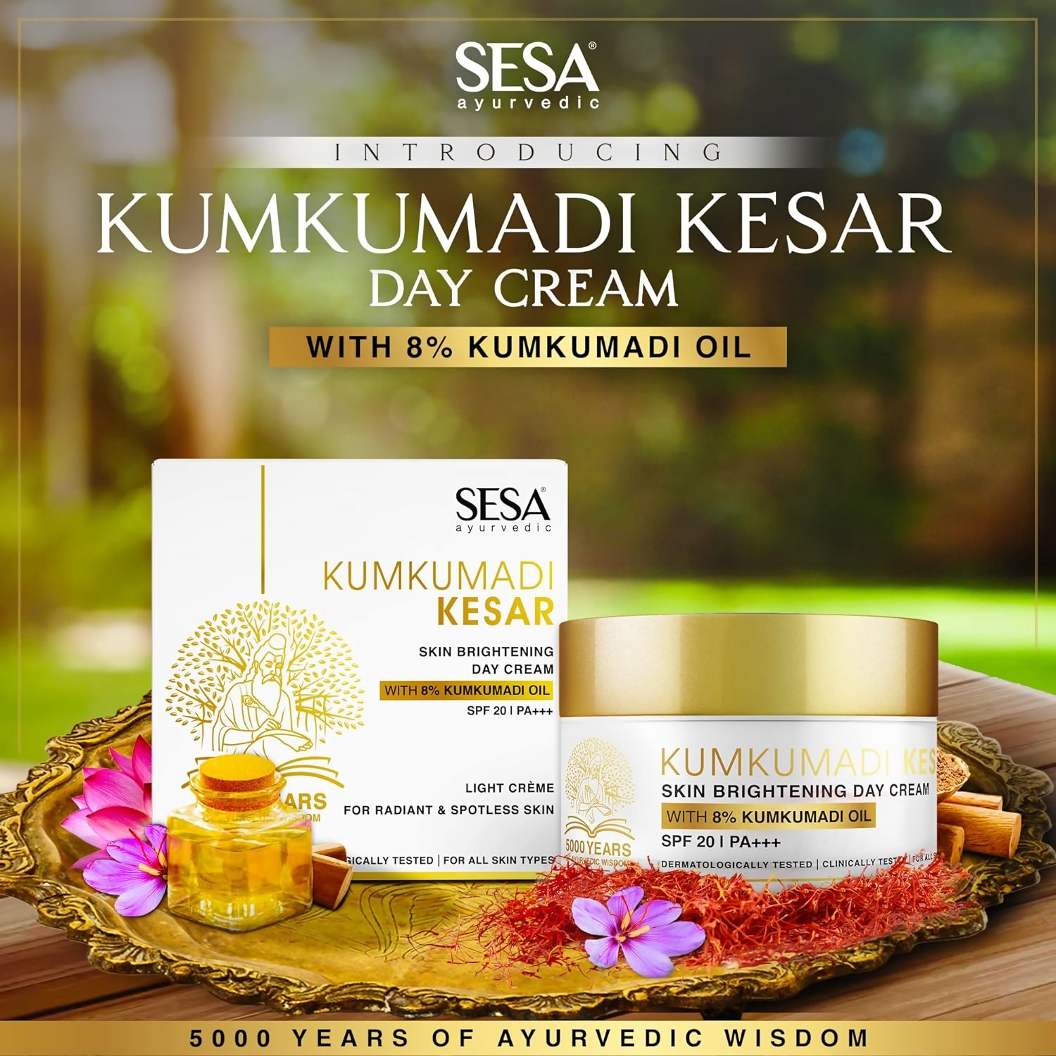 Sesa Ayurvedic Kumkumadi Kesar Day Cream | Grocsy