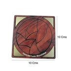 Kraftsman Portable Wooden Game Ball Puzzle | 10 Pieces Puzzle for Kids and Adults | Travel Pouch Included | Grocsy