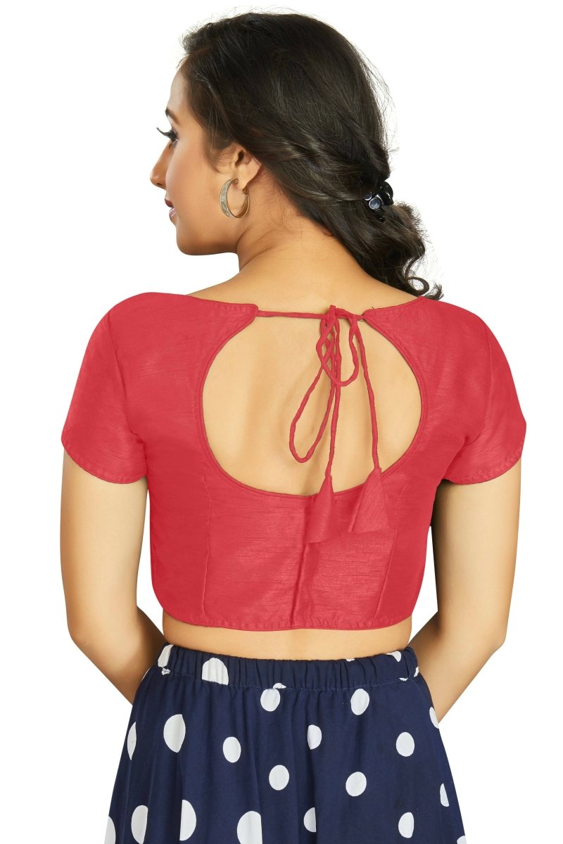 Aastha Fashion Women's Gajri Art Silk Designer Festive Wear Readymade Blouse | Grocsy