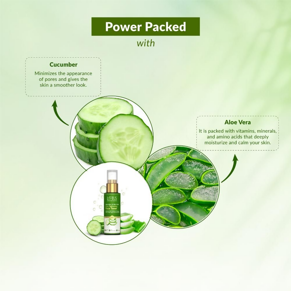 Lotus Botanicals Cucumber & Aloe Vera Pore Tightening Face Tone | Grocsy