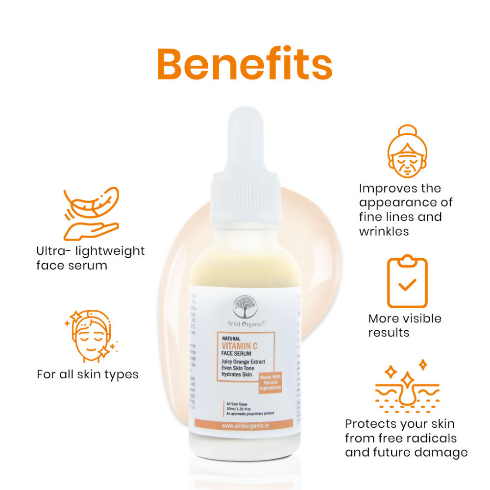 Wild Organic Natural Face Serum Vitamin C | Grocsy