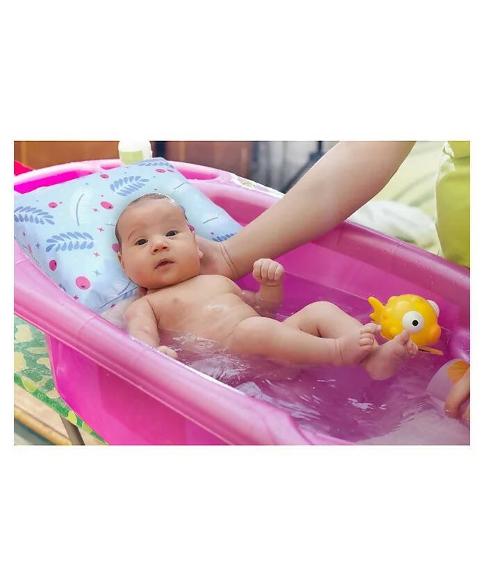 AHC New Born Baby Waterproof Bathing Pillow with Bean Filling for Bathing Chair/Tub/Sheet- Printed | Grocsy