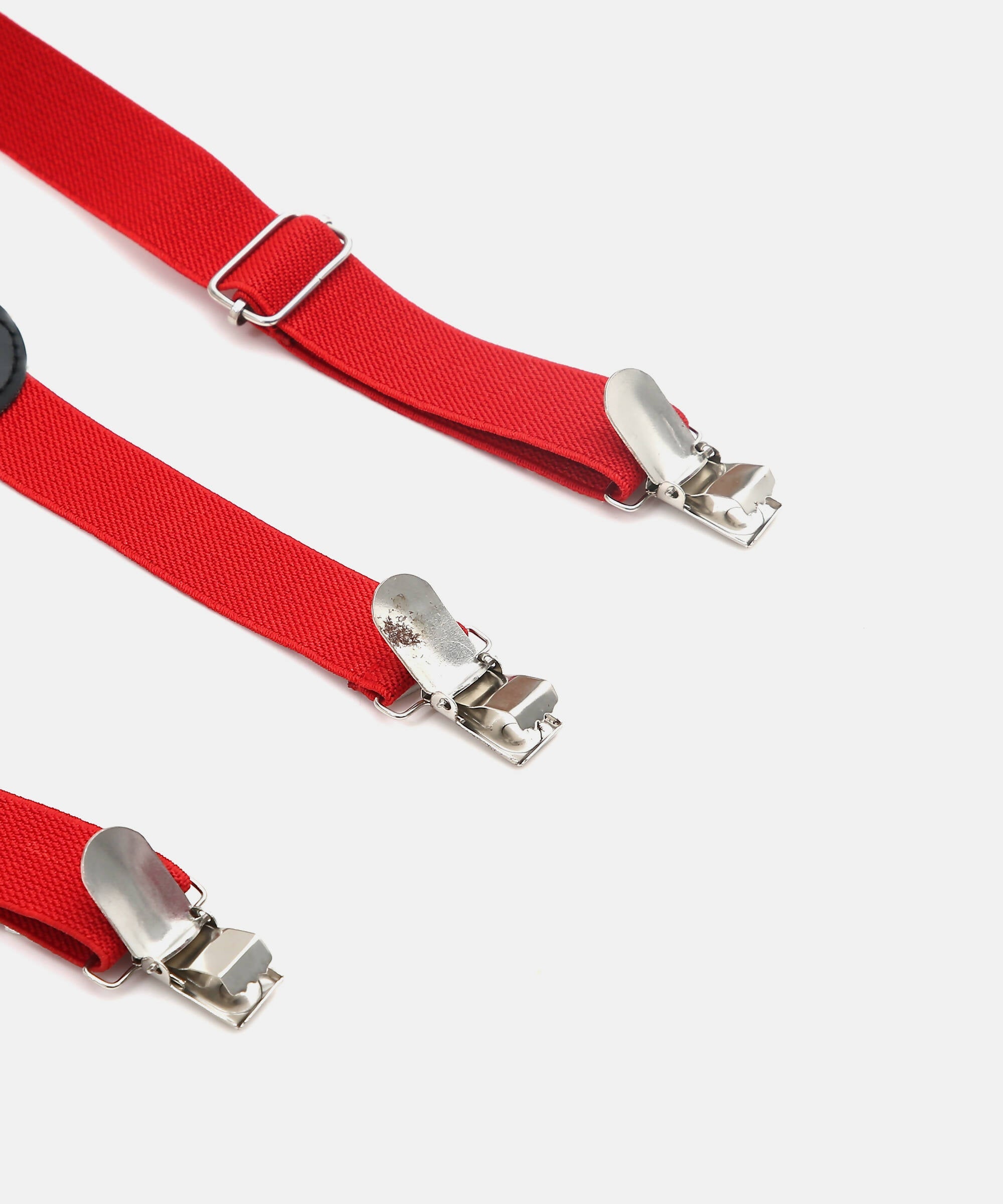 Manet Boys Solid Suspenders - Red | Grocsy