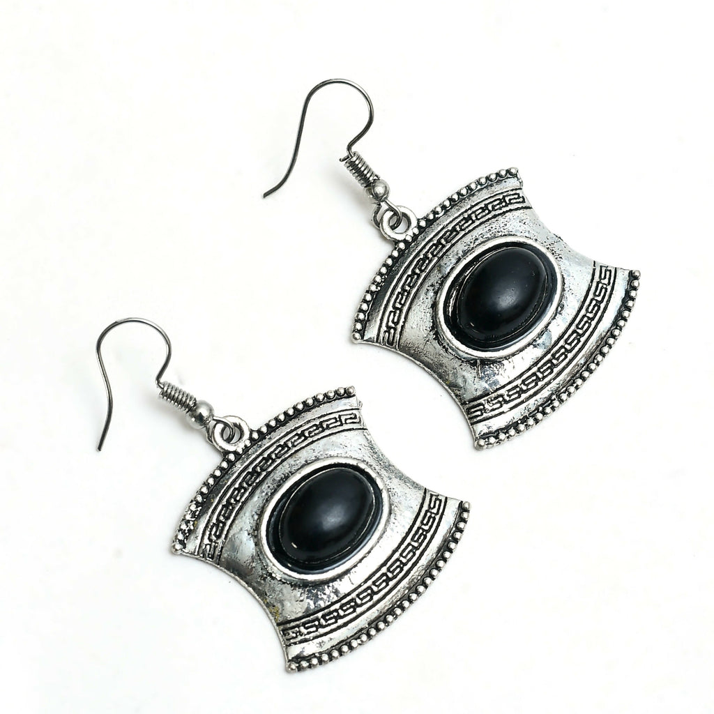 Mominos Fashion Johar Kamal Oxidised Silver-Plated Stone Work Long Necklace Handicraft | Grocsy