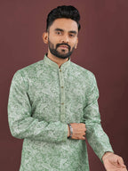 Anaita Light Green Digital Print Kurta | Grocsy