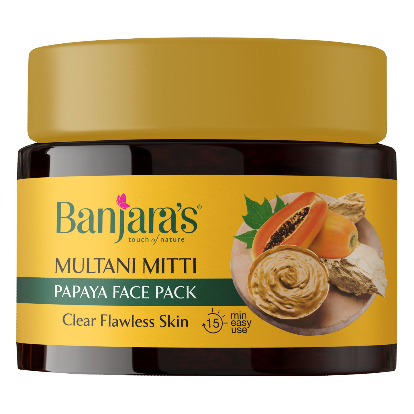 Banjara's Multani Mitti Papaya Face Pack | Grocsy