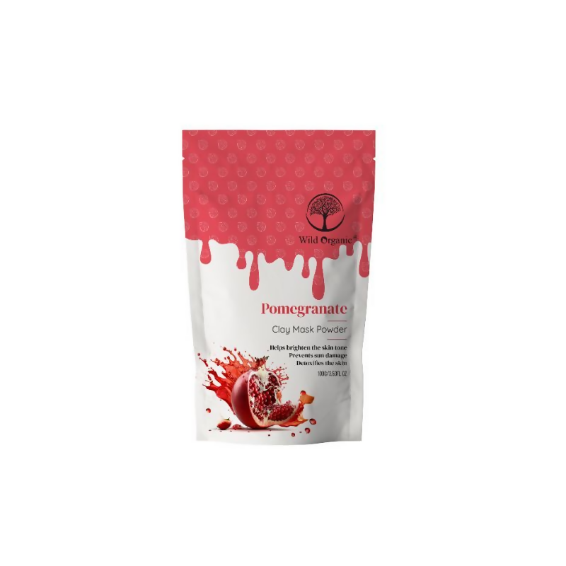 Wild Organic Pomegranate Clay Mask Powder | Grocsy
