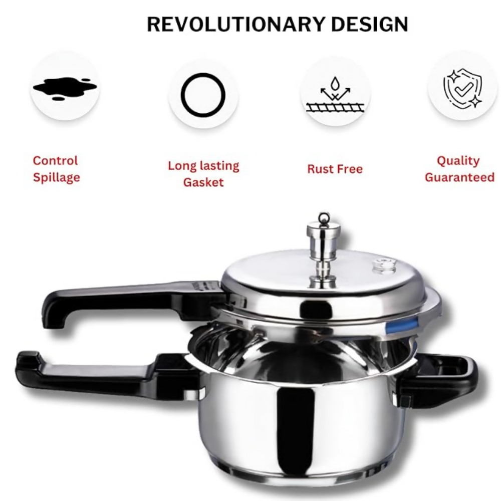 Vinod 18/8 Stainless Steel Outer Lid Pressure Cooker | Grocsy