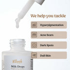Vilvah Store Milk Drops Brightening Serum (Skin Brightening) | Grocsy