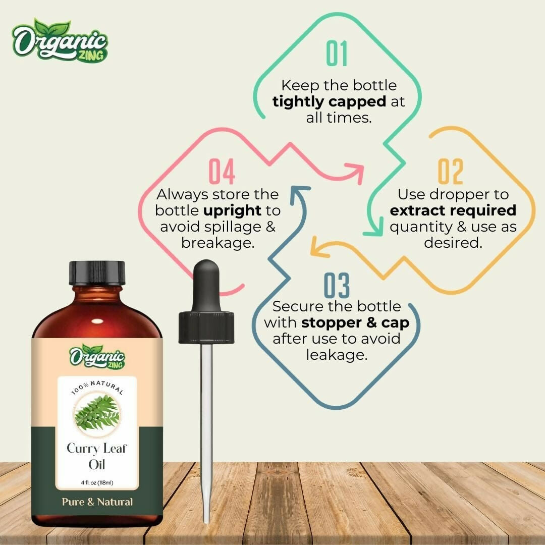 Organic Zing Curry Leaf Oil (Murraya koenigii) Oil | Grocsy