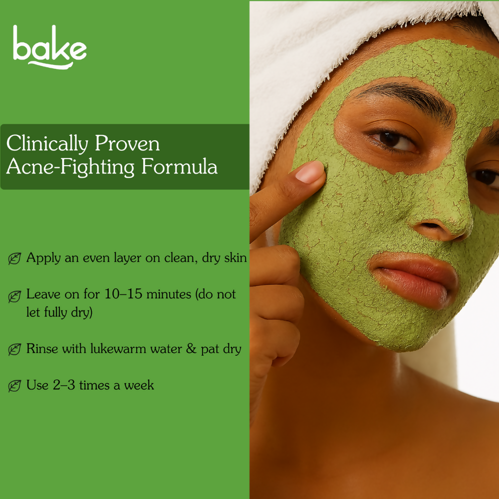 Bake 2% Salicylic Acid + Zinc PCA Anti-Acne Clay Mask - Combo | Grocsy
