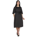 Kanoor Garments Women's Black Frock Style Collar Neck Kurti | Grocsy