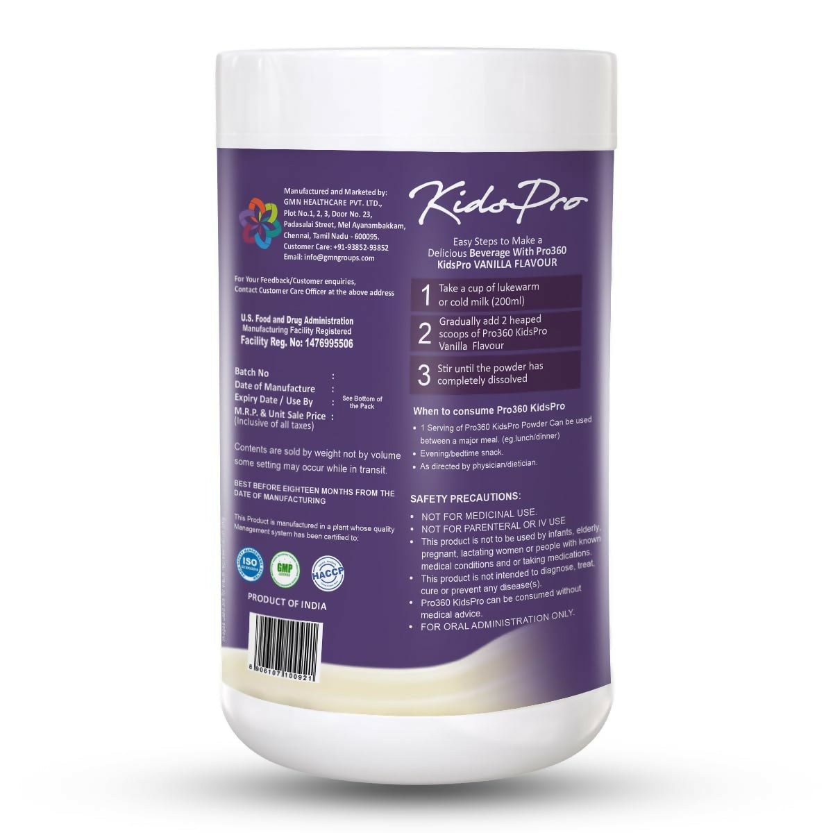 Pro360 Kidspro Protein Powder Child Nutrition for Growing Children, Improves Growth & Active Strong Kids | Grocsy