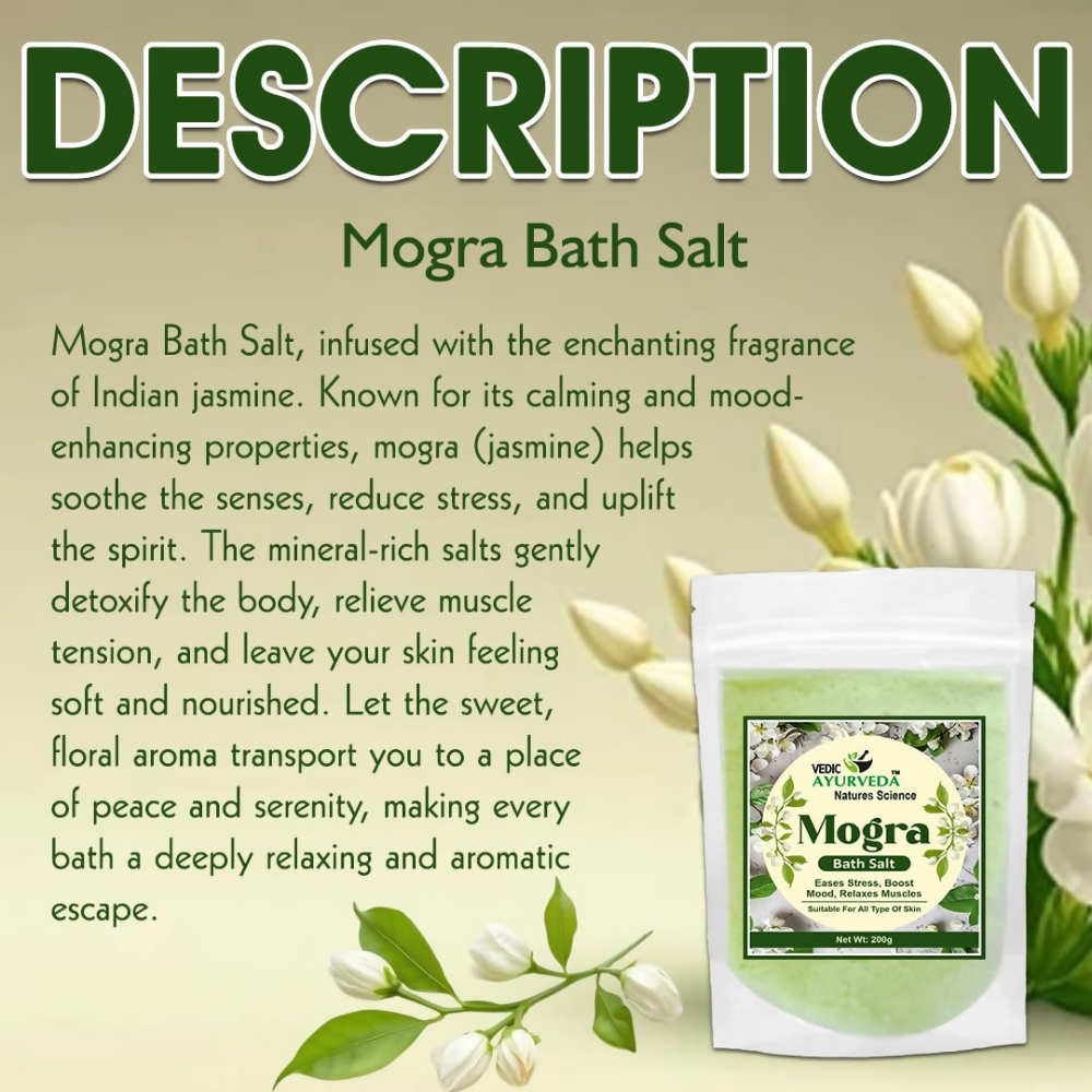 VedicAyurveda Mogra Bath Salt | Grocsy