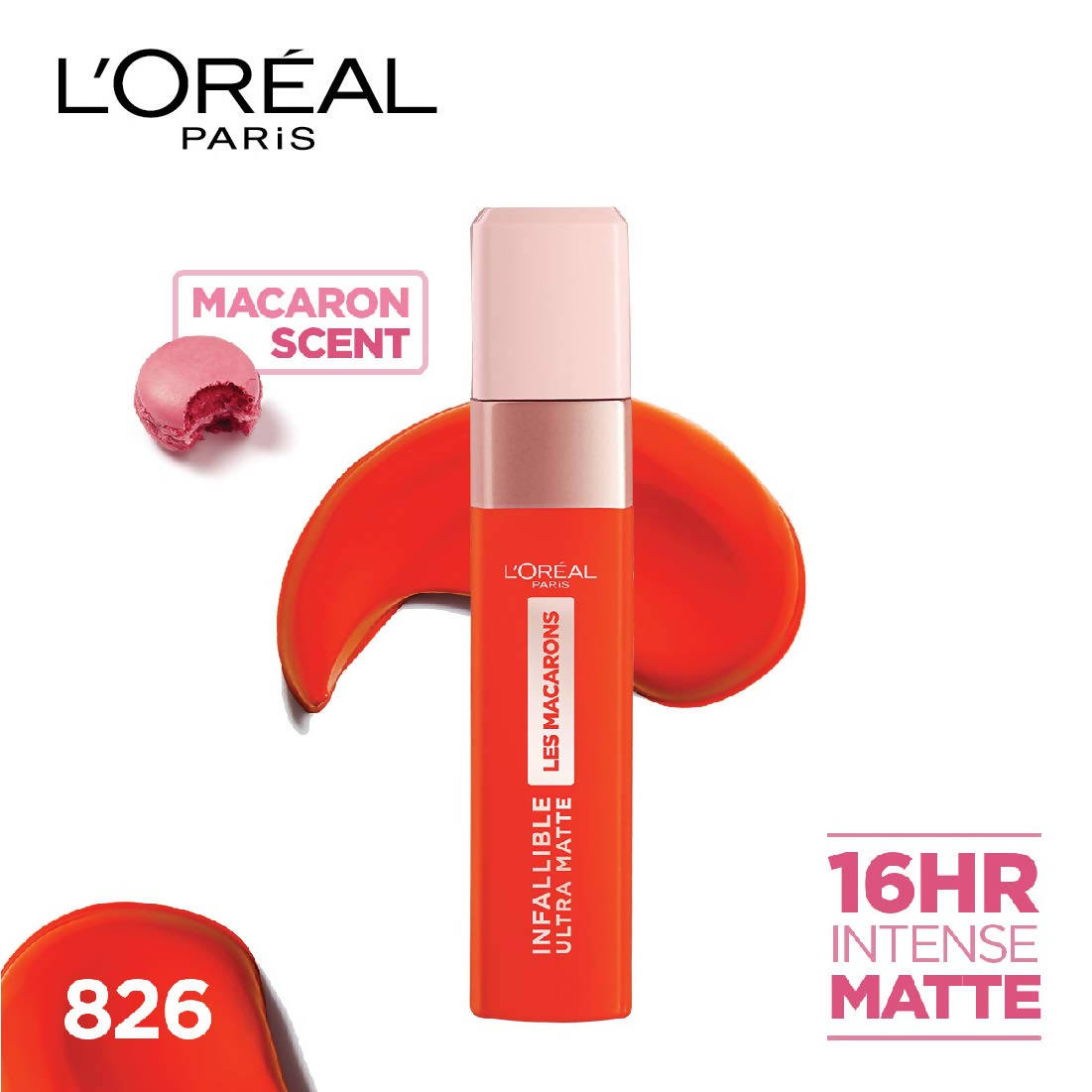 L'Oréal Paris Infallible Ultra Matte Liquid Lipstick, Les Macarons - 826 Mademoiselle Mango | Grocsy