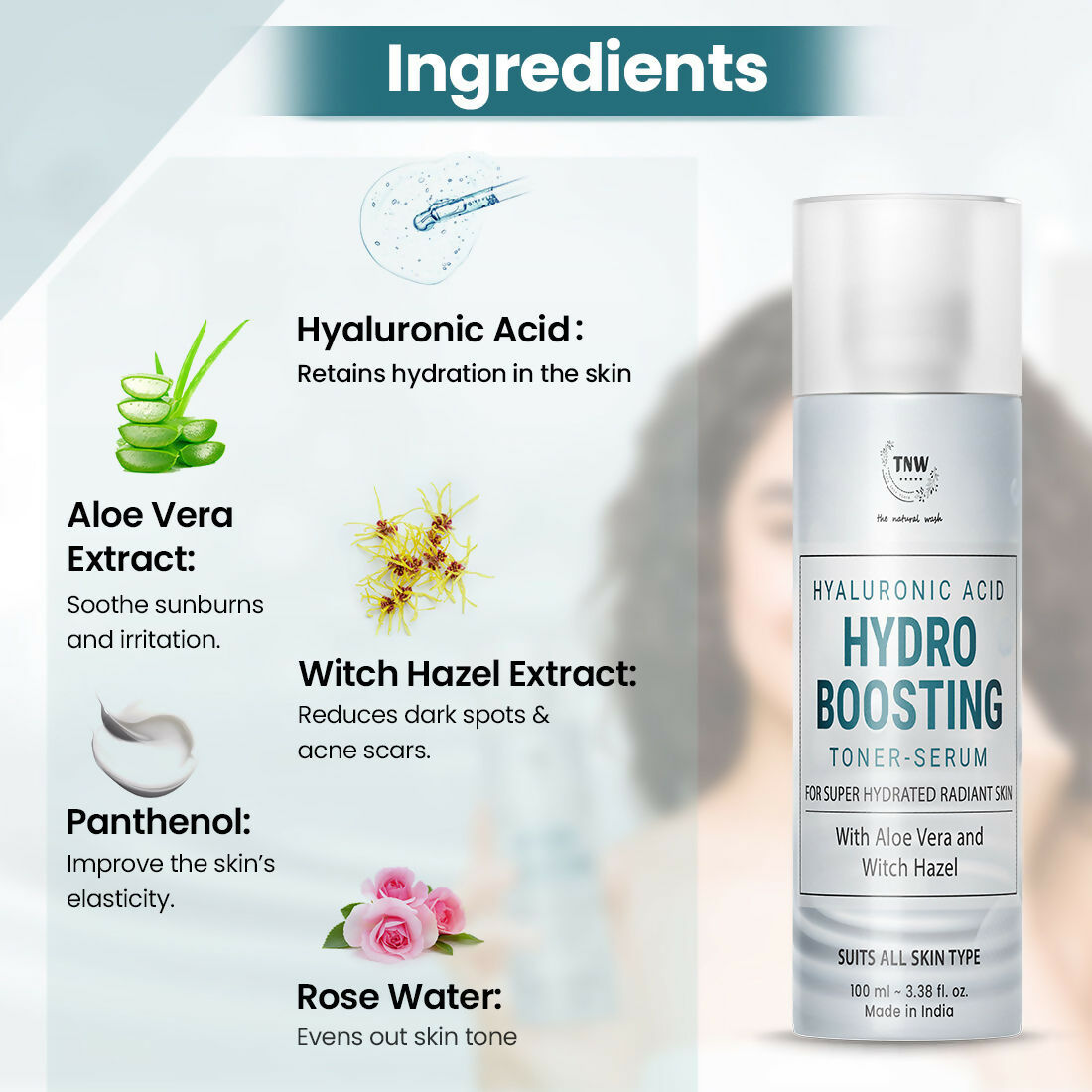 The Natural Wash Hyaluronic Acid Hydro Boosting Face Toner | Grocsy