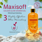 Maxisoft Golden Glow Shower Gel Refreshing & Hydrating pH Balanced | Grocsy
