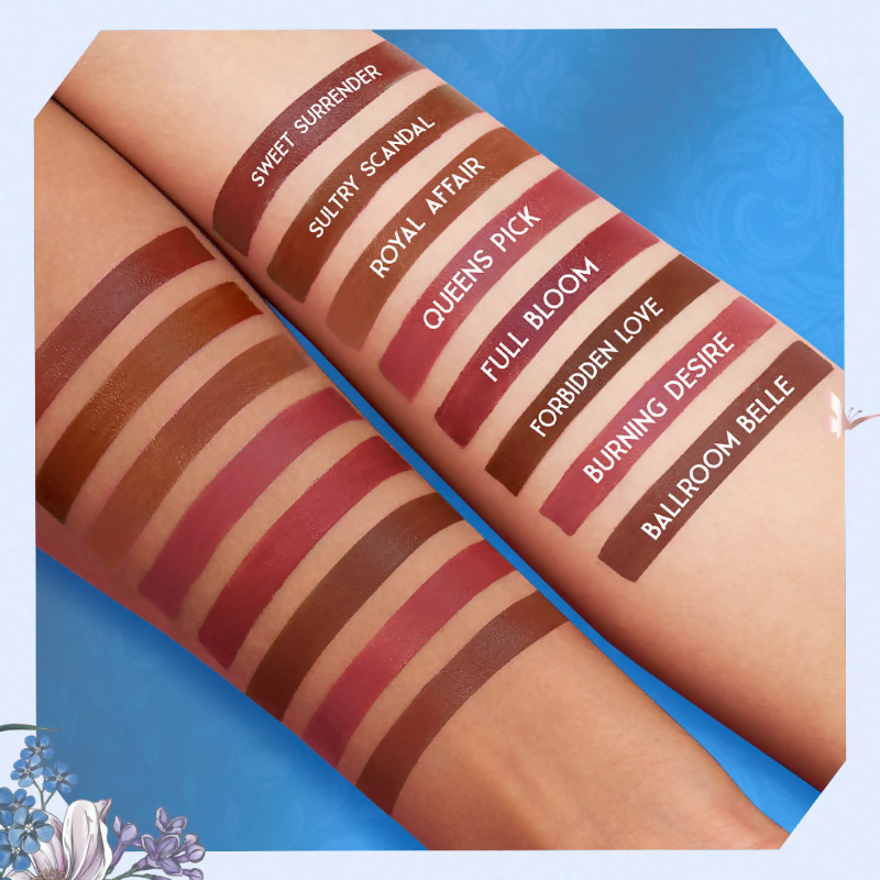 Nykaa Cosmetics X Bridgerton Creamy Matte Longwear Lipstick - Burning Desire | Grocsy
