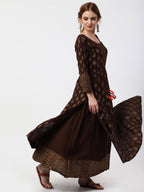 Cheera Double Layer Anarkali Dress | Grocsy