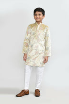 Joban Fashion Velvet Golden Kurta With Straight Fit Pant | Grocsy