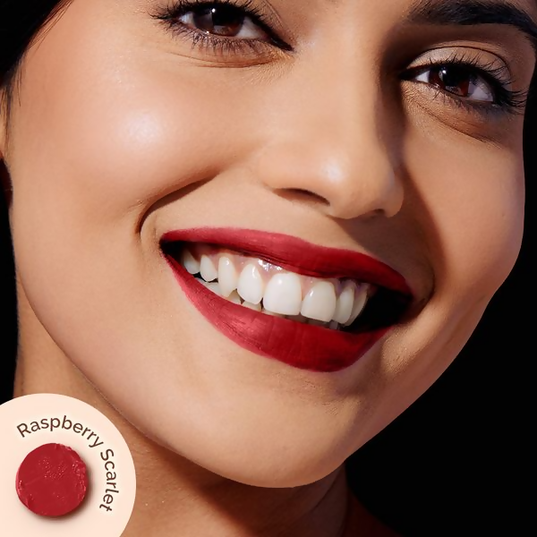 Mamaearth Moisture Matte Longstay Mini Lipstick - Raspberry Scarlet | Grocsy