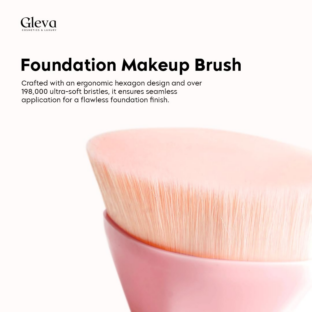 Gleva Foundation Makeup Brush Pink | Grocsy