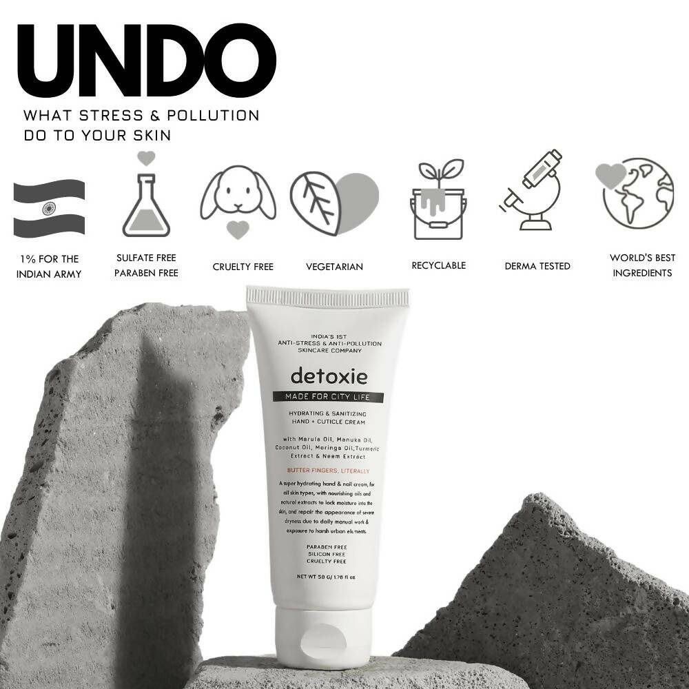 Detoxie Hydrating & Sanitizing Hand & Cuticle Cream | Grocsy