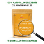 Alps Goodness Orange Peel Powder, for Hair Mask & Face Mask, Nourishes Hair Follicles, Glow Face | Grocsy