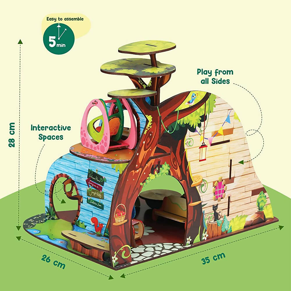 Webby Tree Troopers A Forest Hideout All Side Play Doll House for Kids | Grocsy