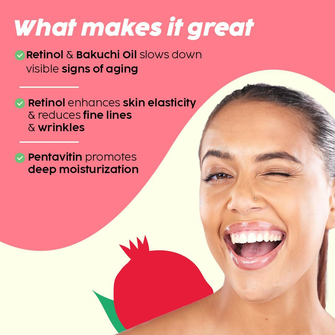 PLIX The Plant Fix Pomegranate Youth Renewal 0.6% Retinol & 0.2% Bakuchi Oil Face Serum | Grocsy