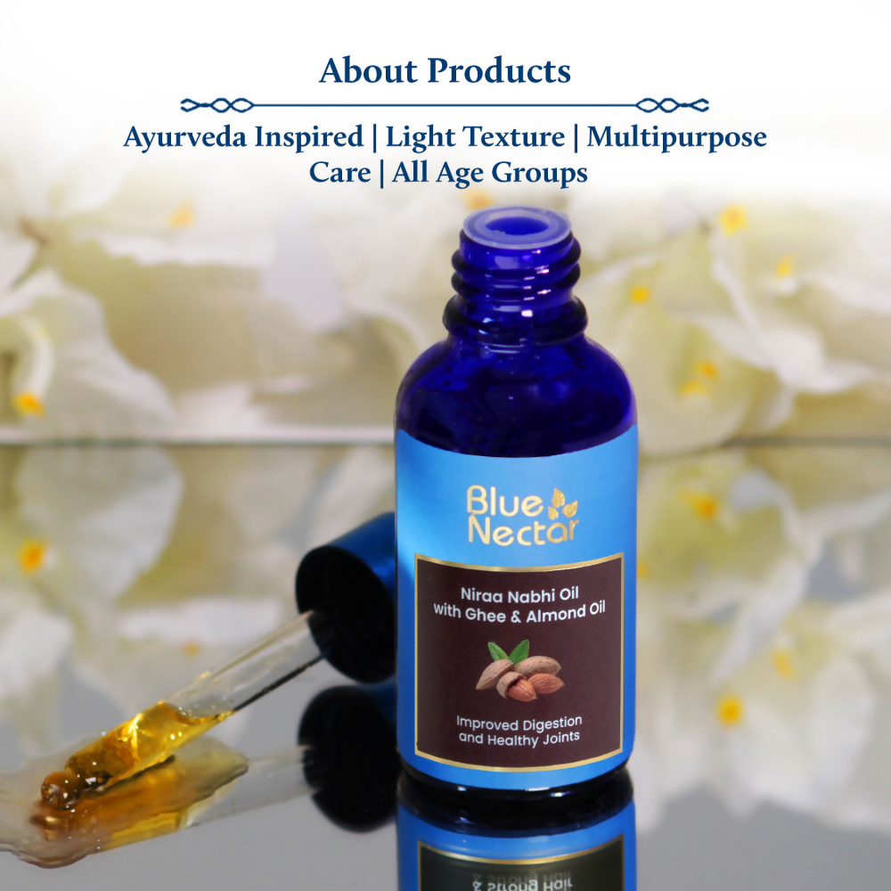 Blue Nectar Nabhi Oil With Pure Ghee & Almond Oil | Grocsy