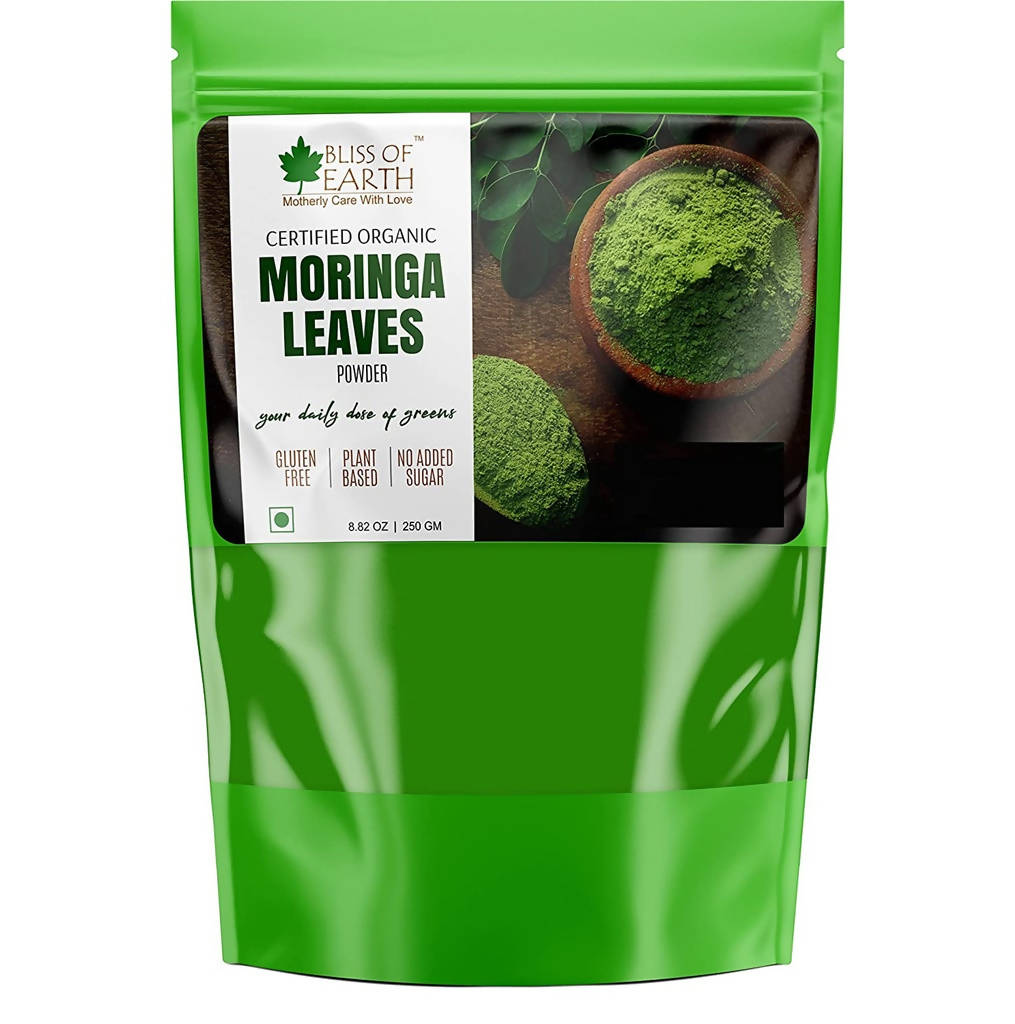 Bliss of Earth Certified Organic Moringa Leaves Powder | Grocsy
