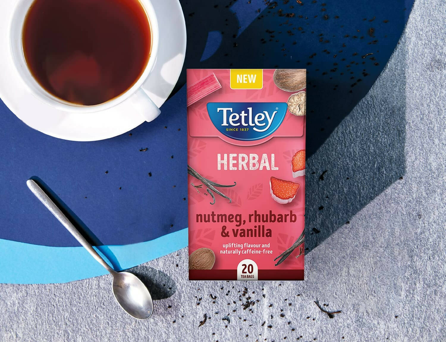 Tetley Vanilla, Nutmeg & Rhubarb Tea Bags | Grocsy