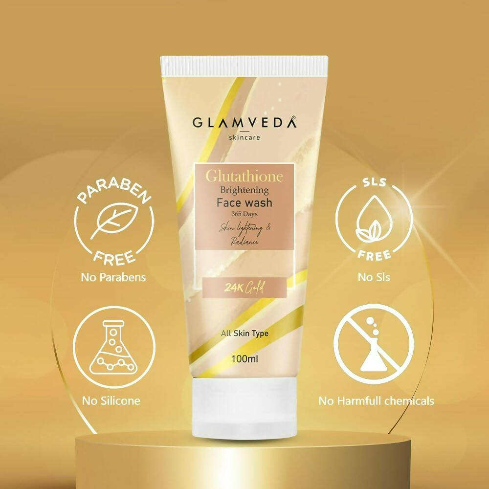 Glamveda Glutathione 24 K Gold Face Wash | Grocsy
