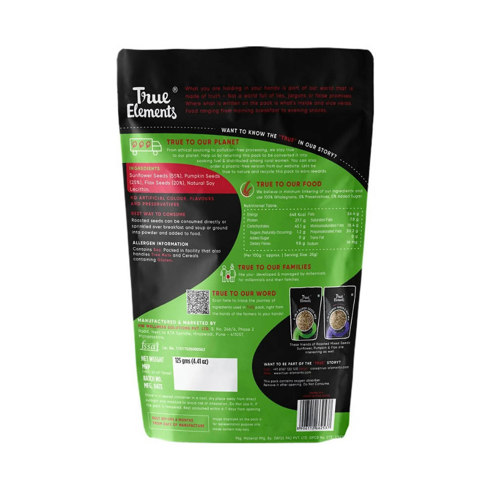 True Elements Roasted Mixed Seeds Sunflower Pumpkin & Flax | Grocsy