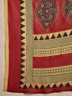 Joban Fashion Printed Maroon Pure Cotton Kurta Set | Grocsy