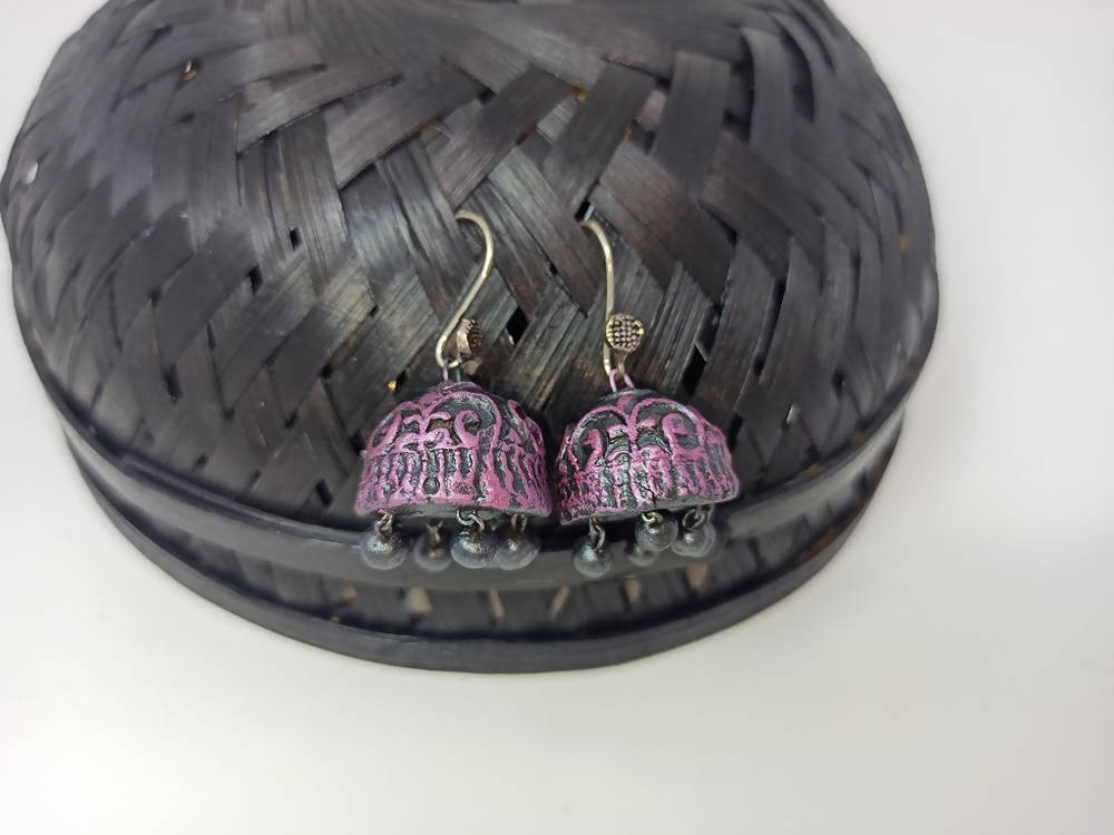 Terracotta Hanging Jhumkas | Grocsy